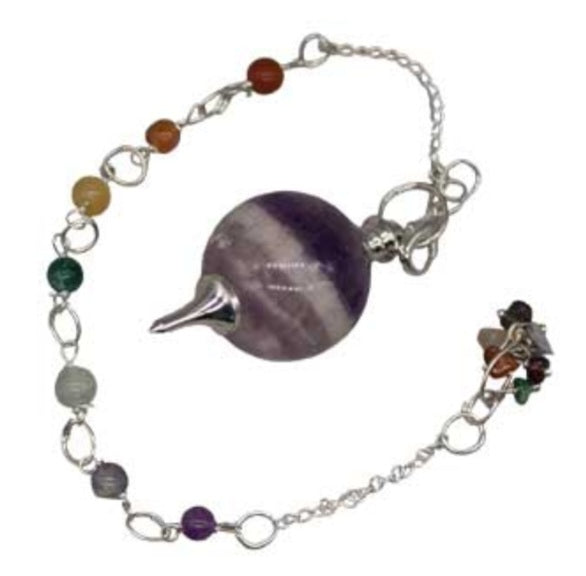Amethyst 7 Chakra pendulum