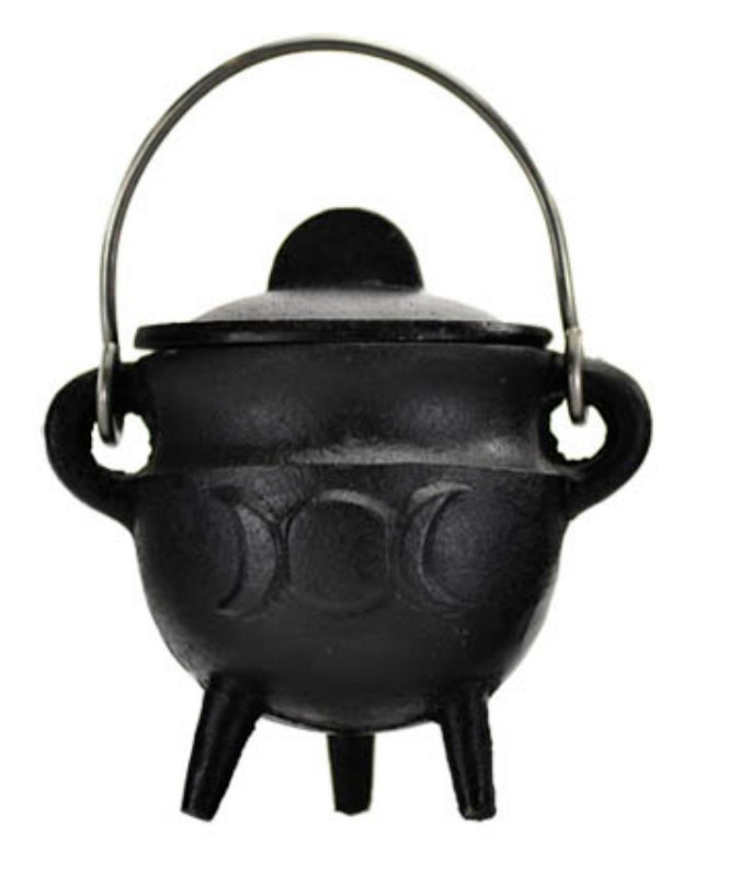 Cauldron triple moon cast iron cauldron 3"