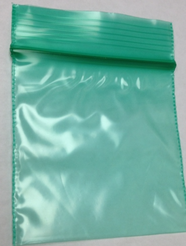 ReSealable bags 2" x 2" 100/pkg 2.5mil Green