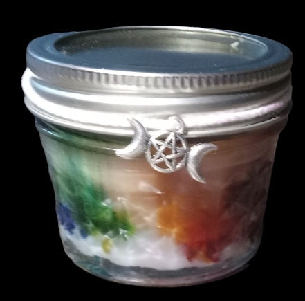 Rainbow Chakra, tye dye Capndles with Chakra healing instructions