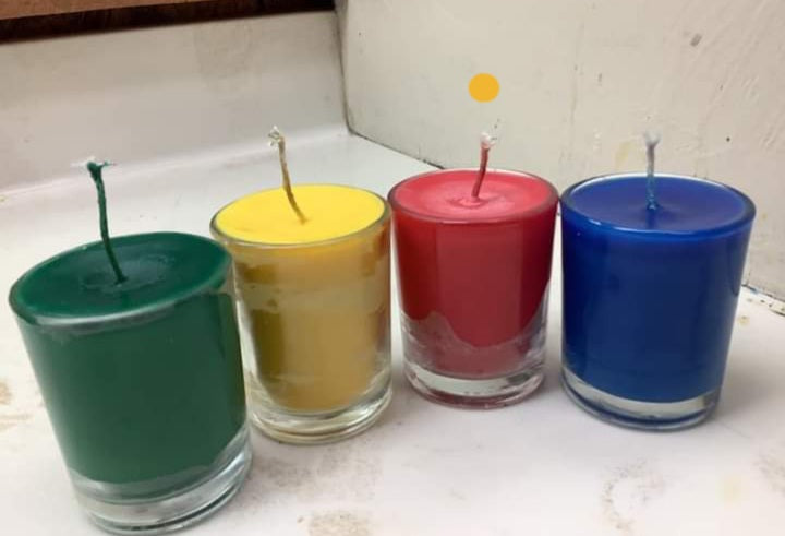 Witch wiccan elements elemental candle set votive candles