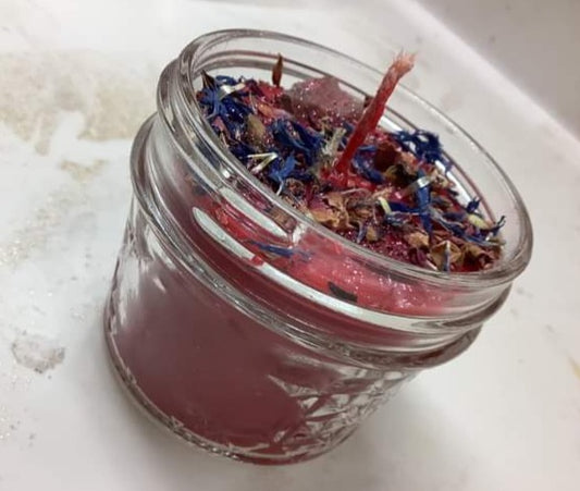 Small Jar Candle Red - Burning Times Candles Perfect for New Year's Day 2025